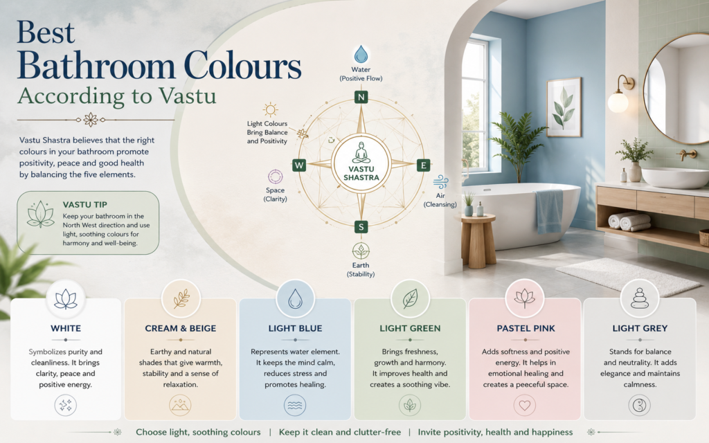 best bathroom colours according to vastu shastra